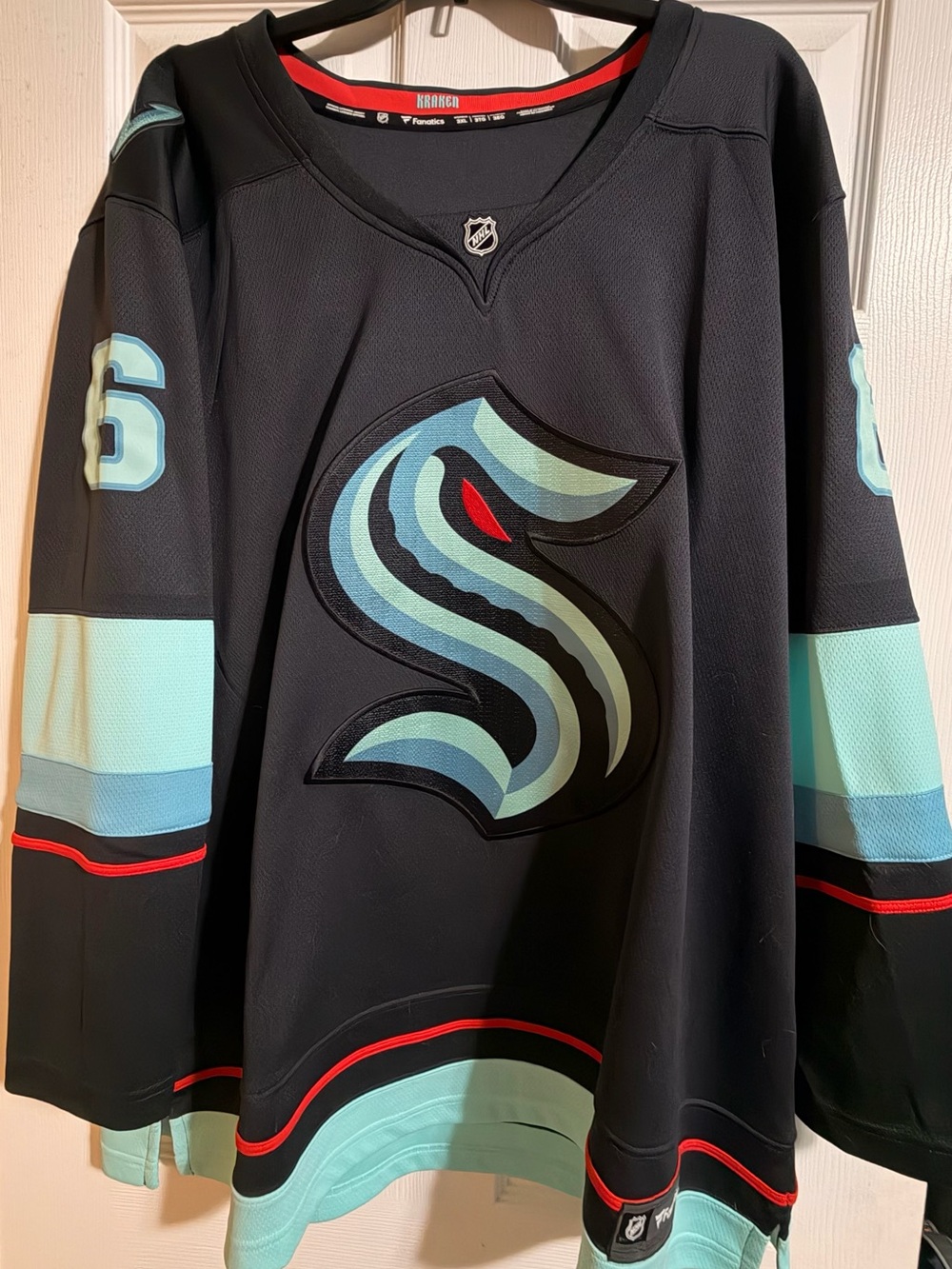 Seattle Kraken Deep Blue Alternate NHL Jersey- Adam Larsson